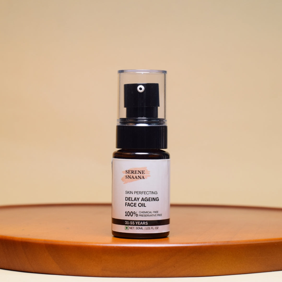 Organic face oil to fight wrinkles, fine lines, and dull skin