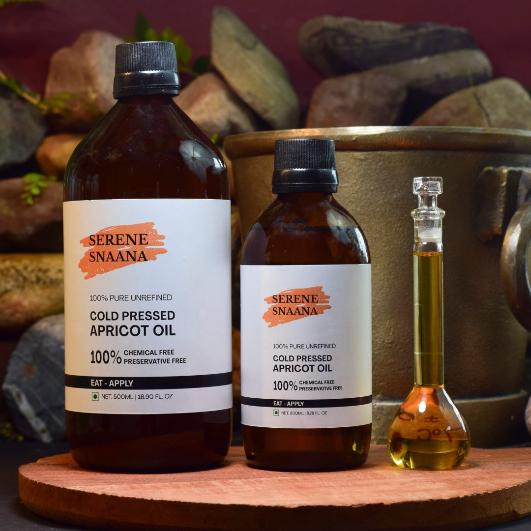 Himalayan apricot kernel oil promoting youthful skin and healthy hair naturally