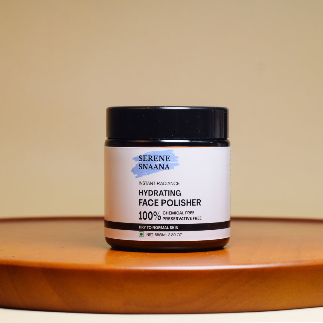 Herbal face polisher powder for even toned and healthy skin