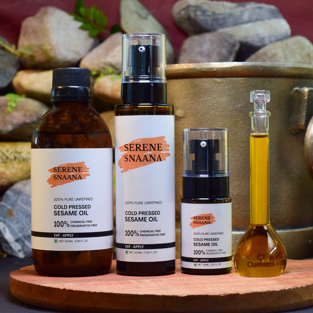 Sesame Cold Pressed Oil for hair growth & scalp care