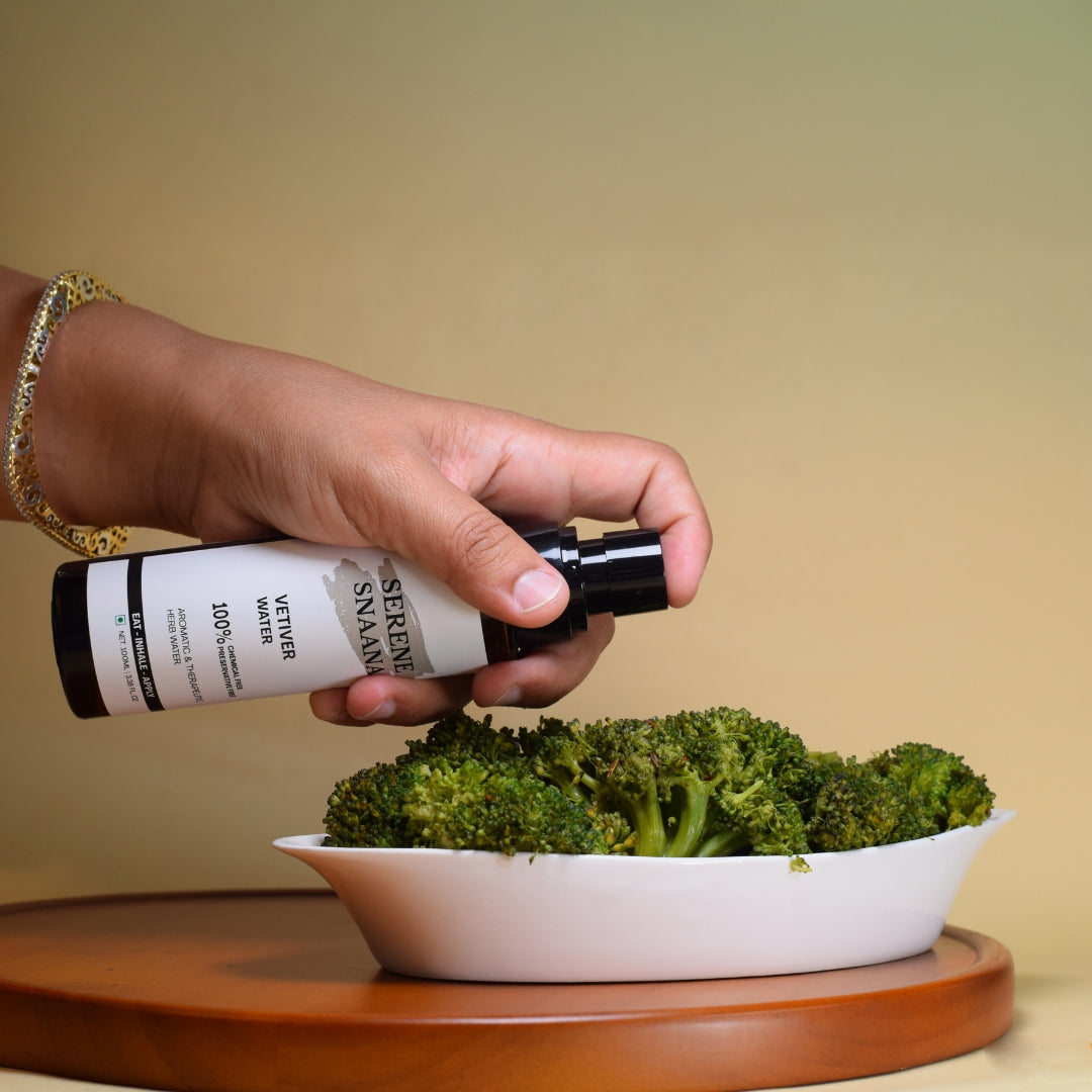 Natural Vetiver water for adding flavor to food, beverages, and desserts