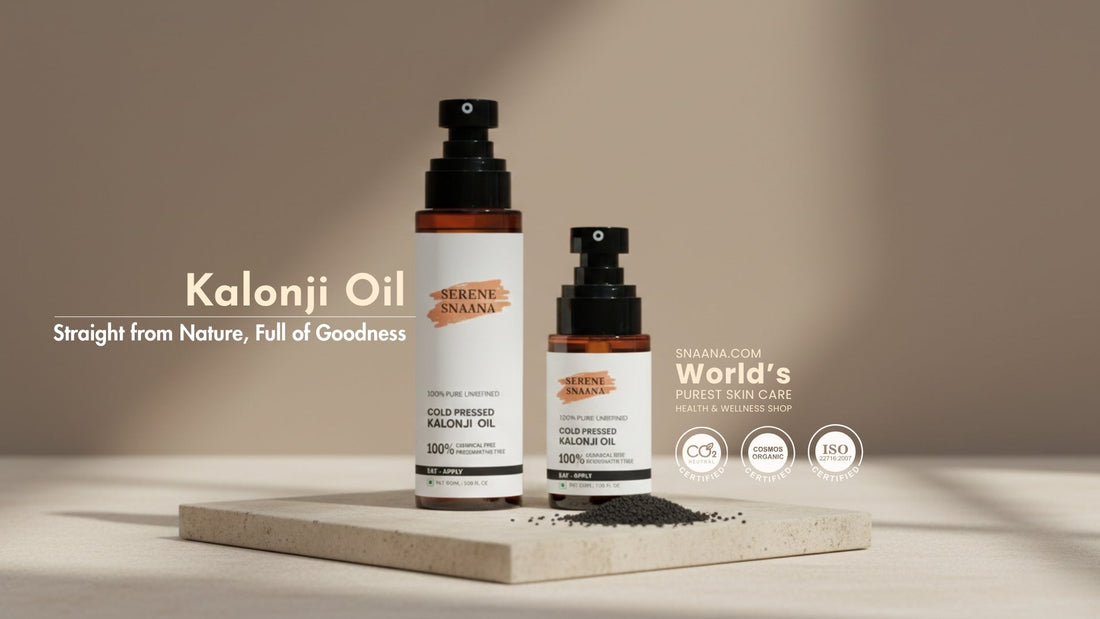 Pure kalonji oil bottles showcasing natural goodness and skincare benefits.