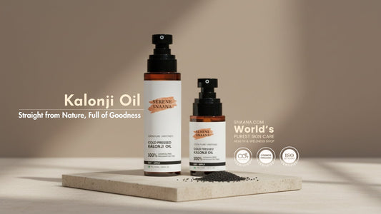 Pure kalonji oil bottles showcasing natural goodness and skincare benefits.