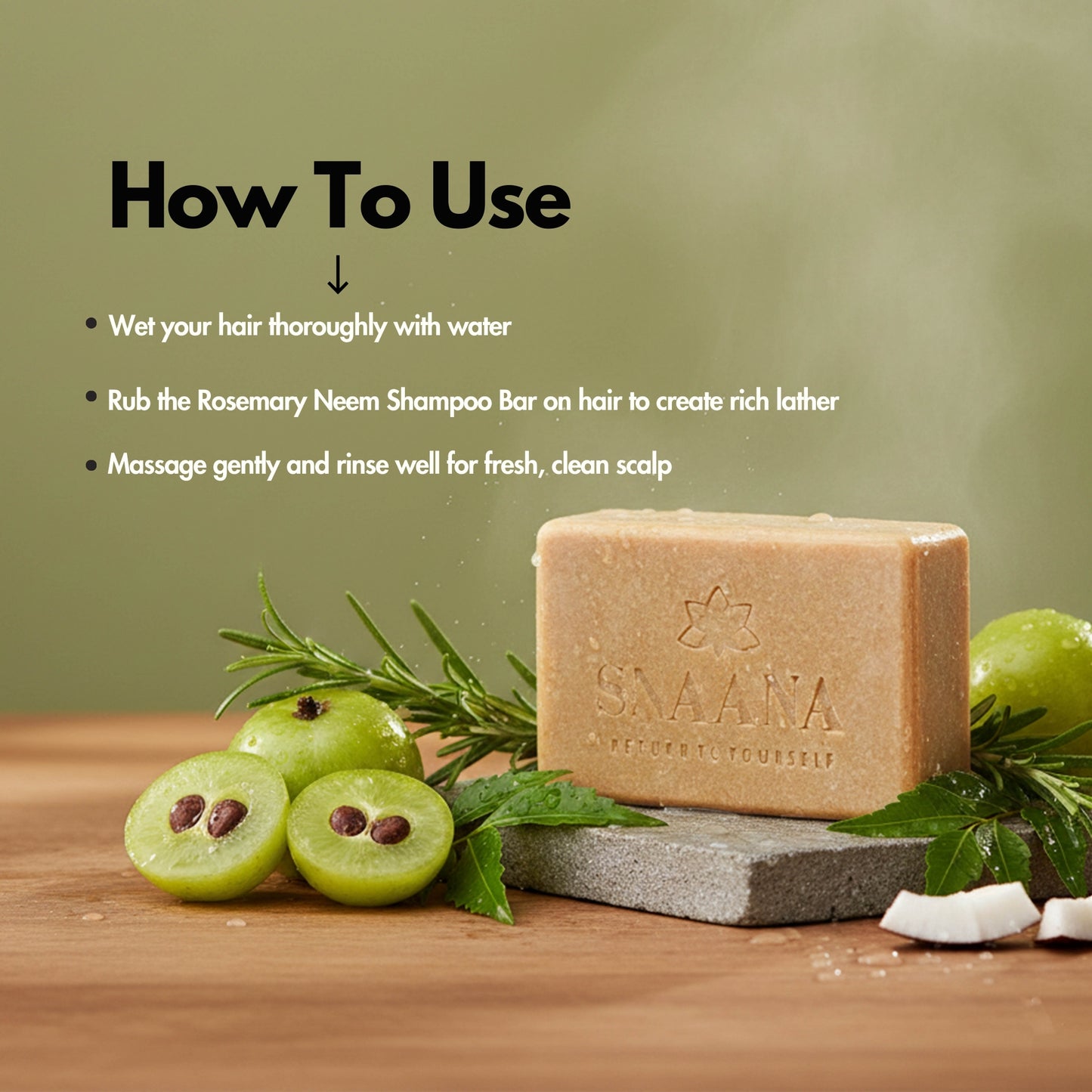 Rosemary Neem Shampoo Bar