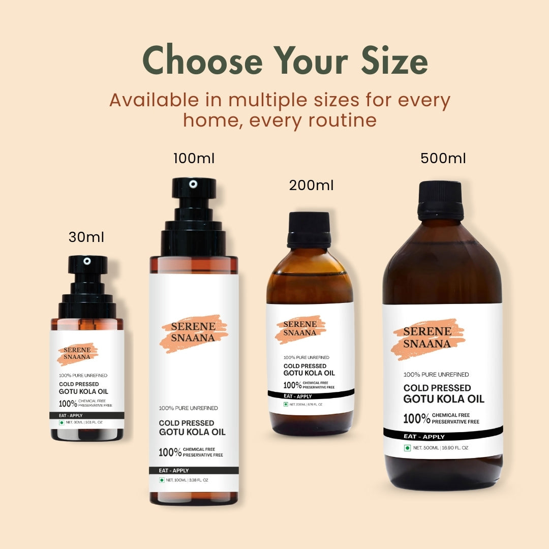 Gotu kola Cold Pressed Oil