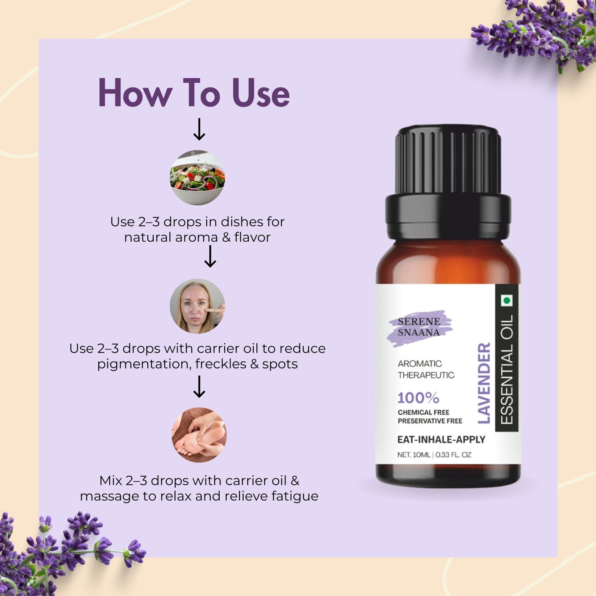benefits of lavender and tea tree oil Edible Lavender Essential Oil |Relaxing & Aromatherapy Oil – SERENE SNAANA